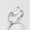 Sterling Silver Love Hug Ring